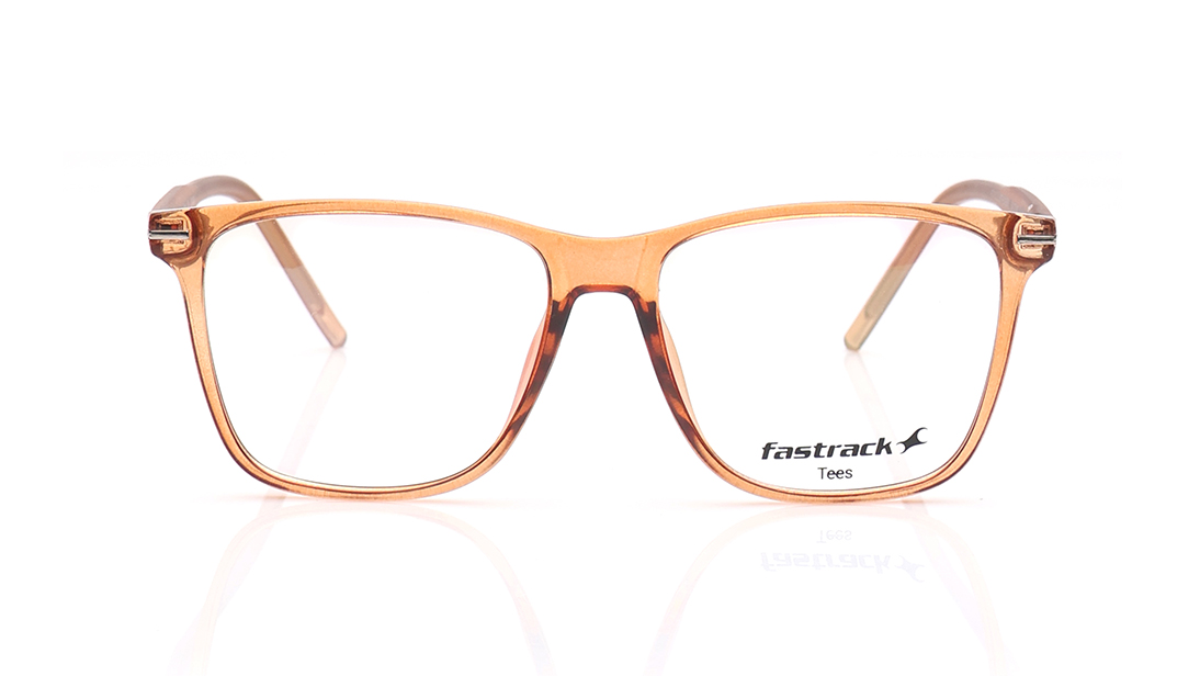 Image 1 of Brown Square Computer Glasses for Men and Women  from Tees By Fastrack Available at Titan Eye+