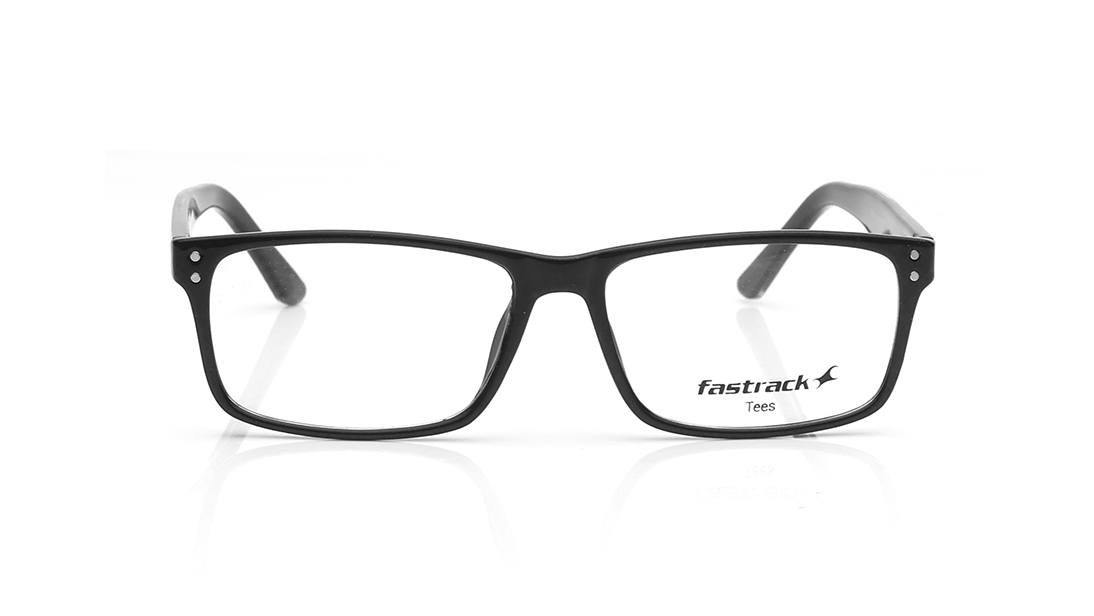 Image 1 of Black Rectangle Eyeglasses for Men and Women from Tees By Fastrack Available at Titan Eye+