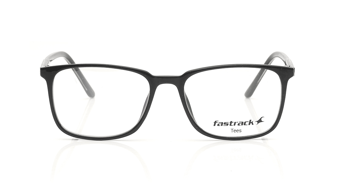 Image 1 of Black Rectangle Eyeglasses for Men and Women from Tees By Fastrack Available at Titan Eye+