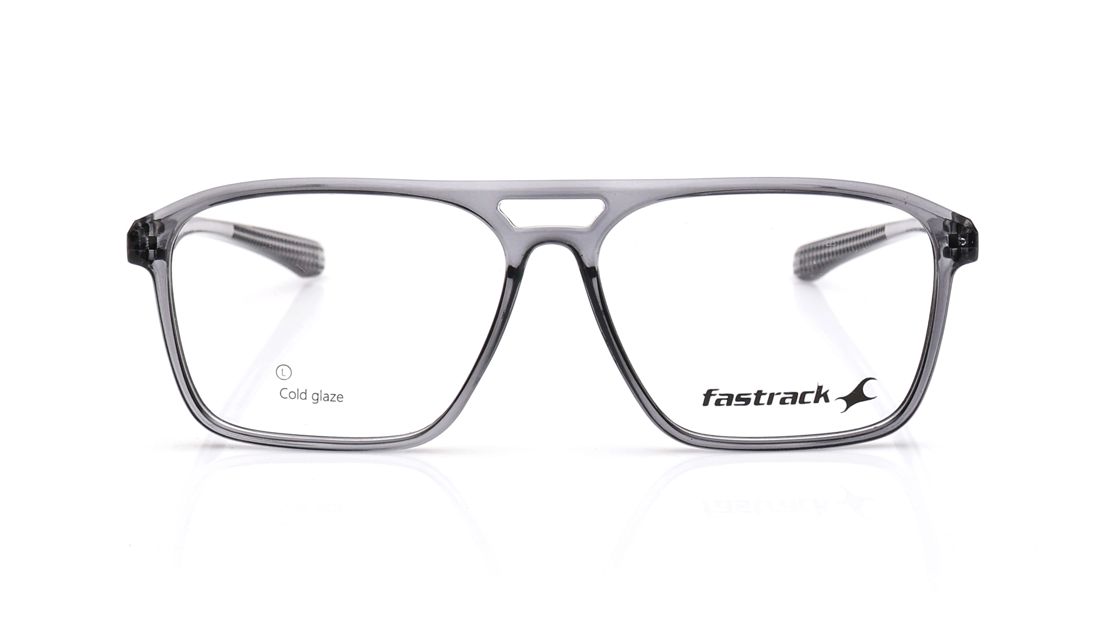 Image 1 of Navigator Grey Rimmed Eyeglasses for Men from Fastrack Available at Titan Eye+