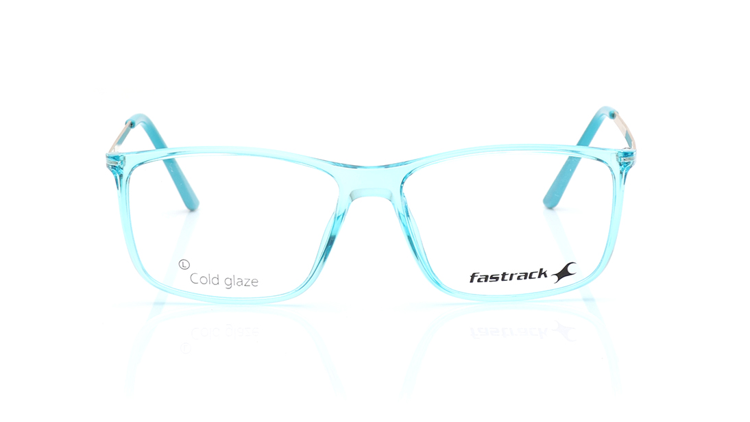 Image 1 of Blue Square Eyeglasses for Men and Women from Fastrack Available at Titan Eye+