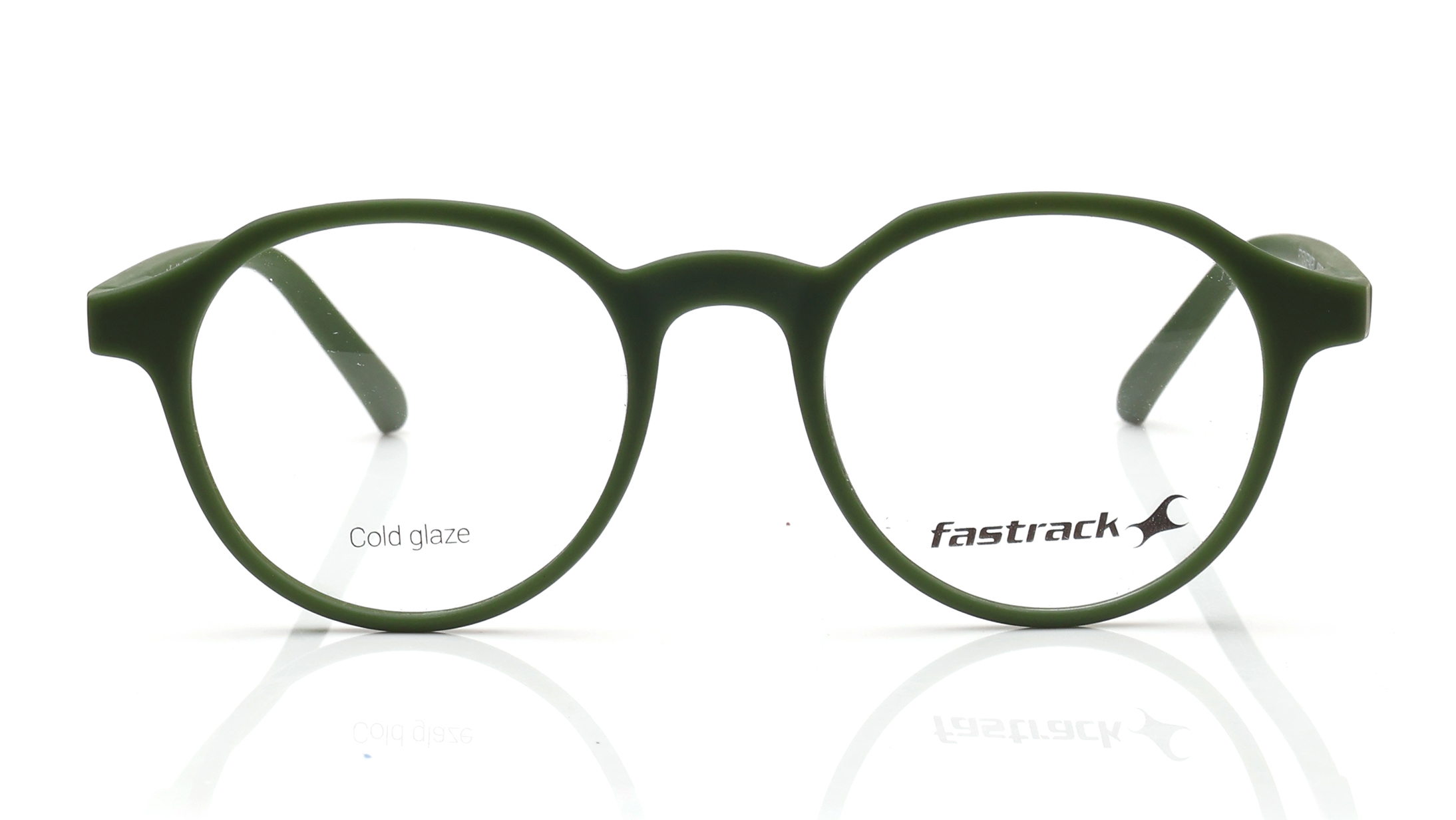 Image 1 of Olive Geometric Eyeglasses for Men and Women from Fastrack Available at Titan Eye+