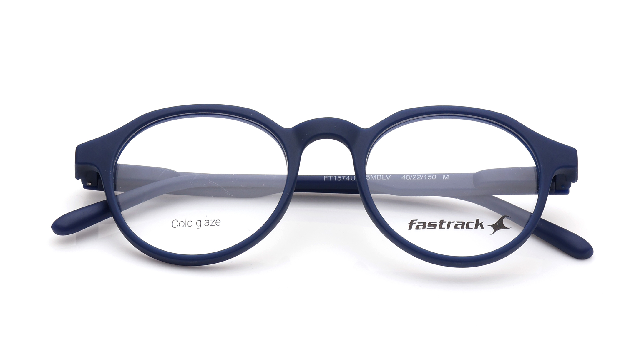 Image 6 of Blue Geometric Eyeglasses for Men and Women from Fastrack Available at Titan Eye+