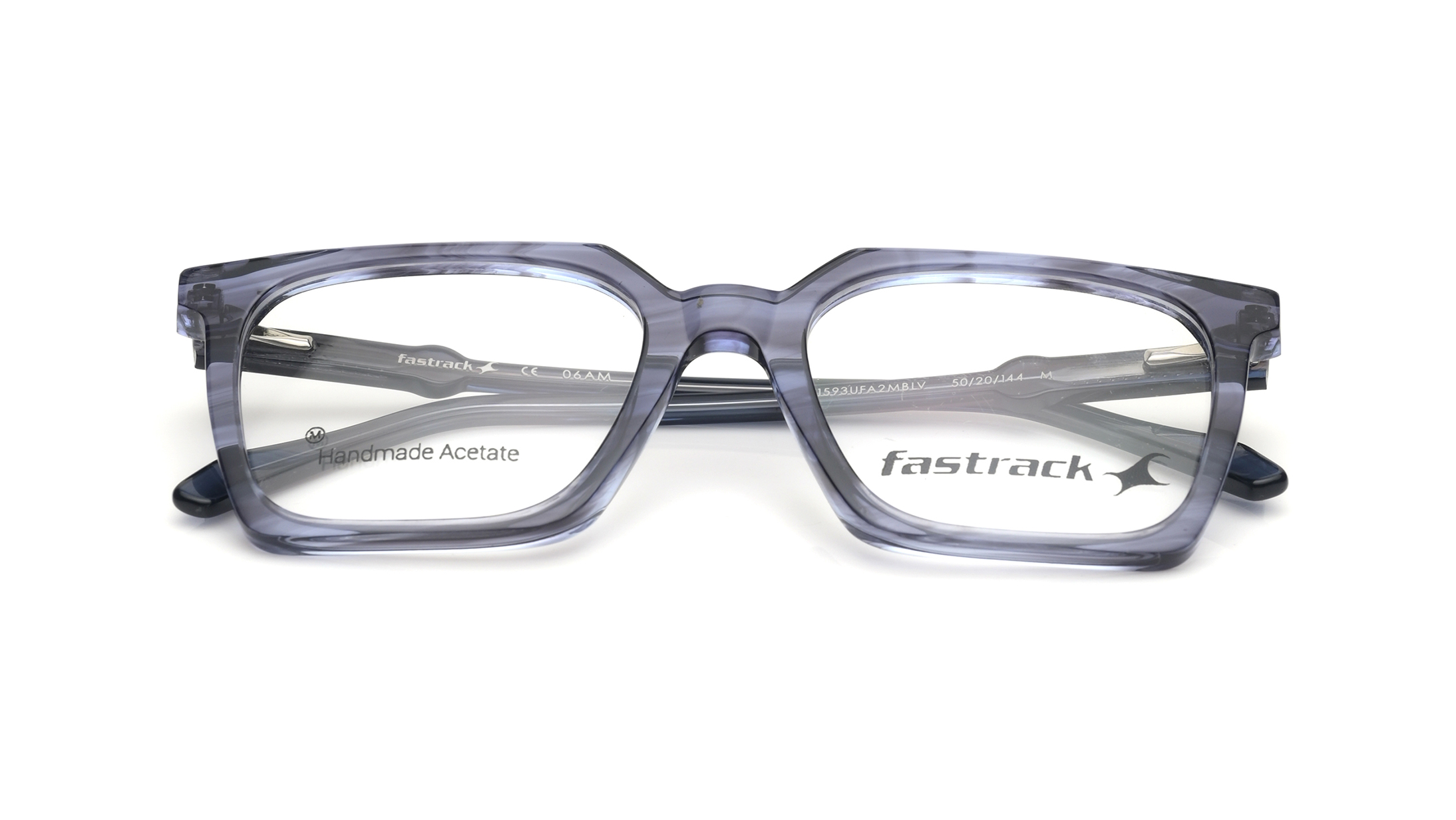 Image 3 of Square Blue Rimmed Eyeglasses for Men and Women from Fastrack Available at Titan Eye+