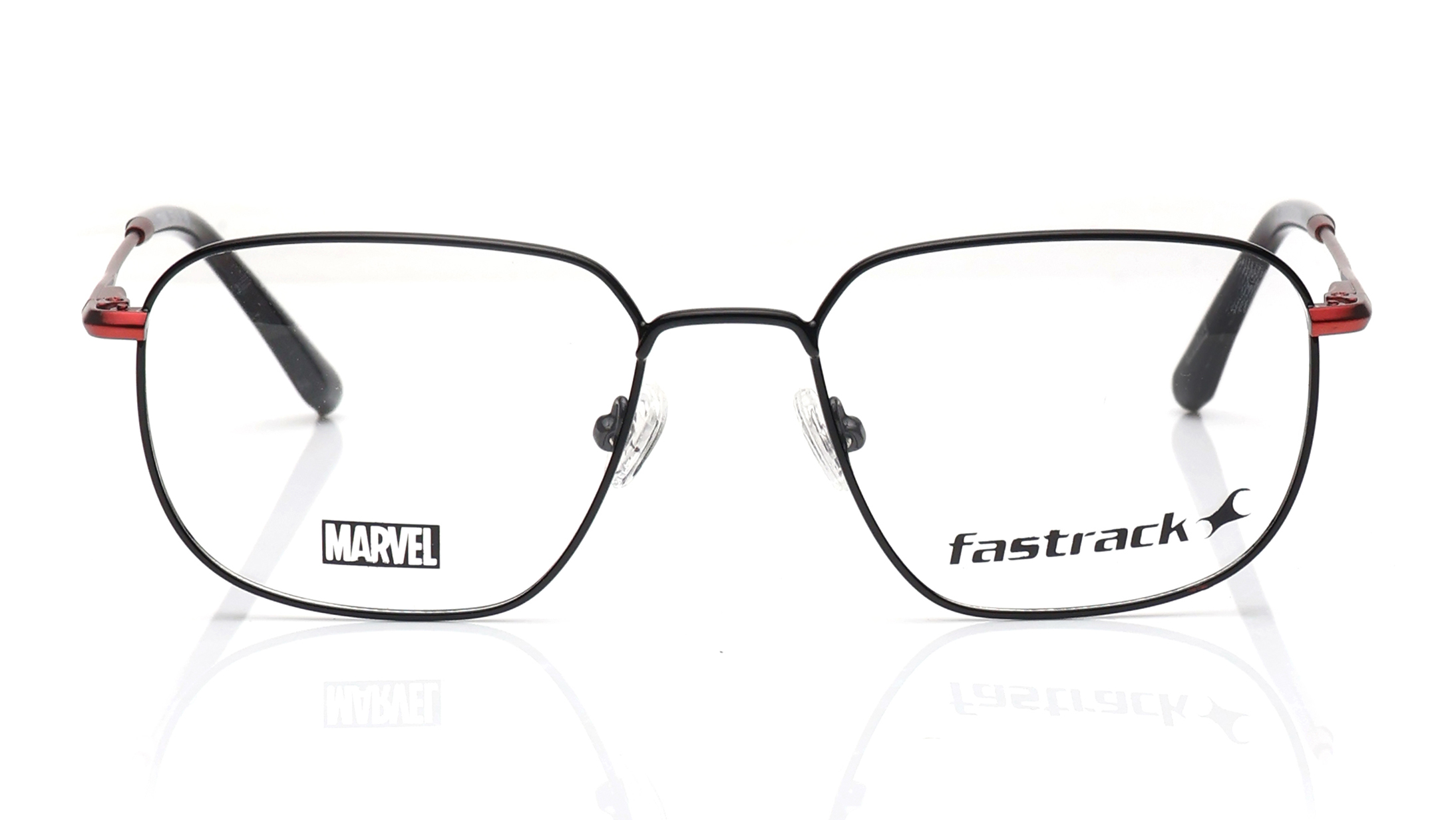 Image 1 of Black Wayfarer Eyeglasses for Men and Women - Deadpool Collection from Fastrack Available at Titan Eye+