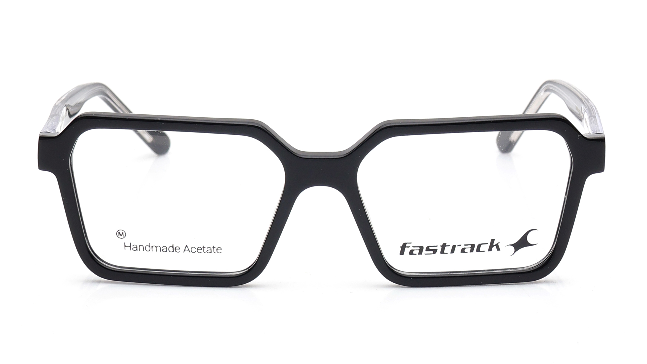Image 1 of Black Geometric Eyeglasses for Men and Women from Fastrack Available at Titan Eye+