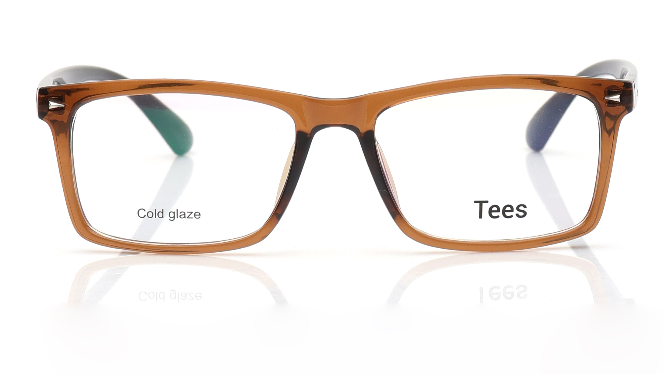 Image 1 of Brown Rectangle Eyeglasses for Men and Women from Tees By Fastrack Available at Titan Eye+