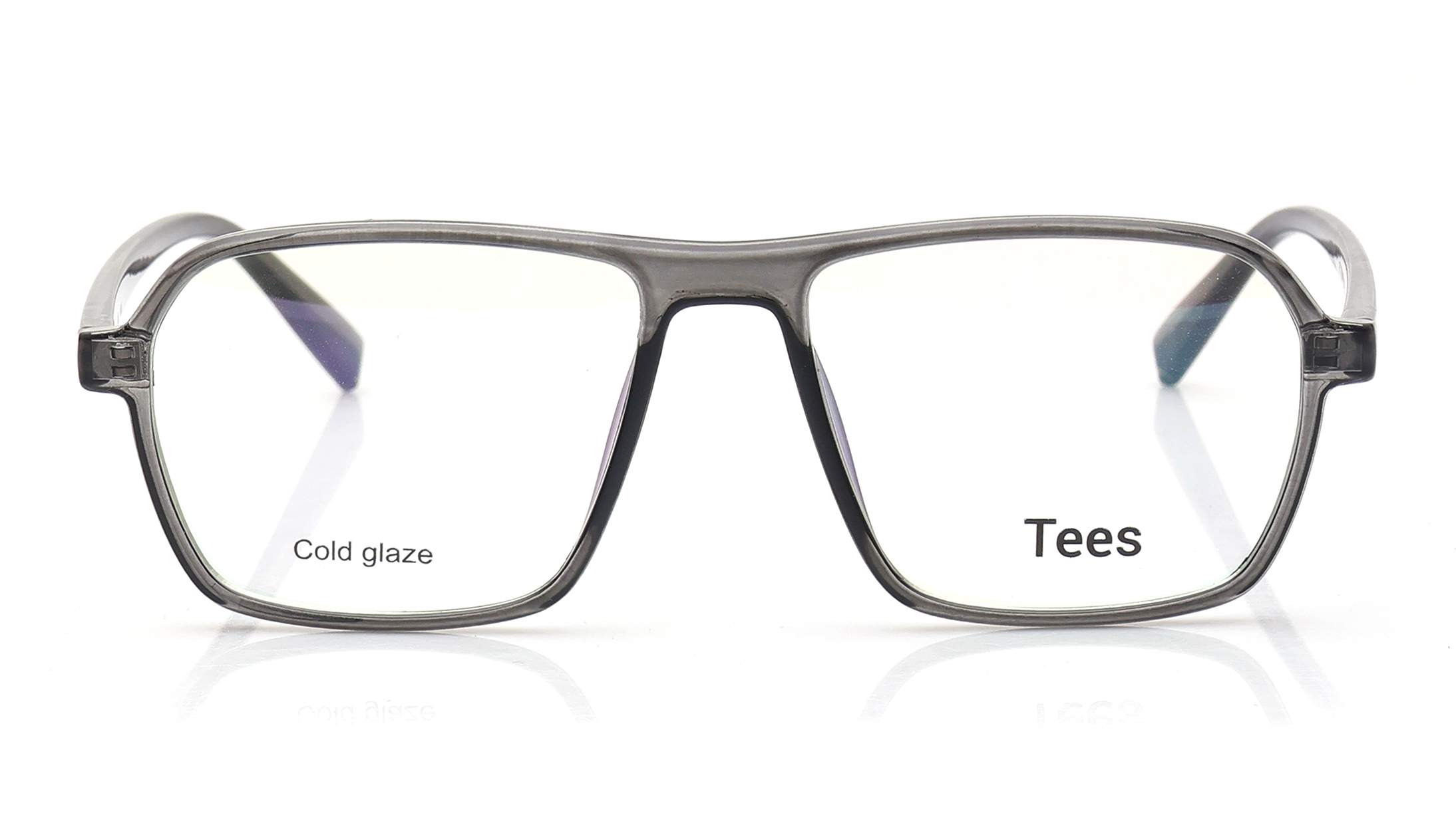 Image 1 of Grey Navigator Eyeglasses for Men and Women from Tees By Fastrack Available at Titan Eye+