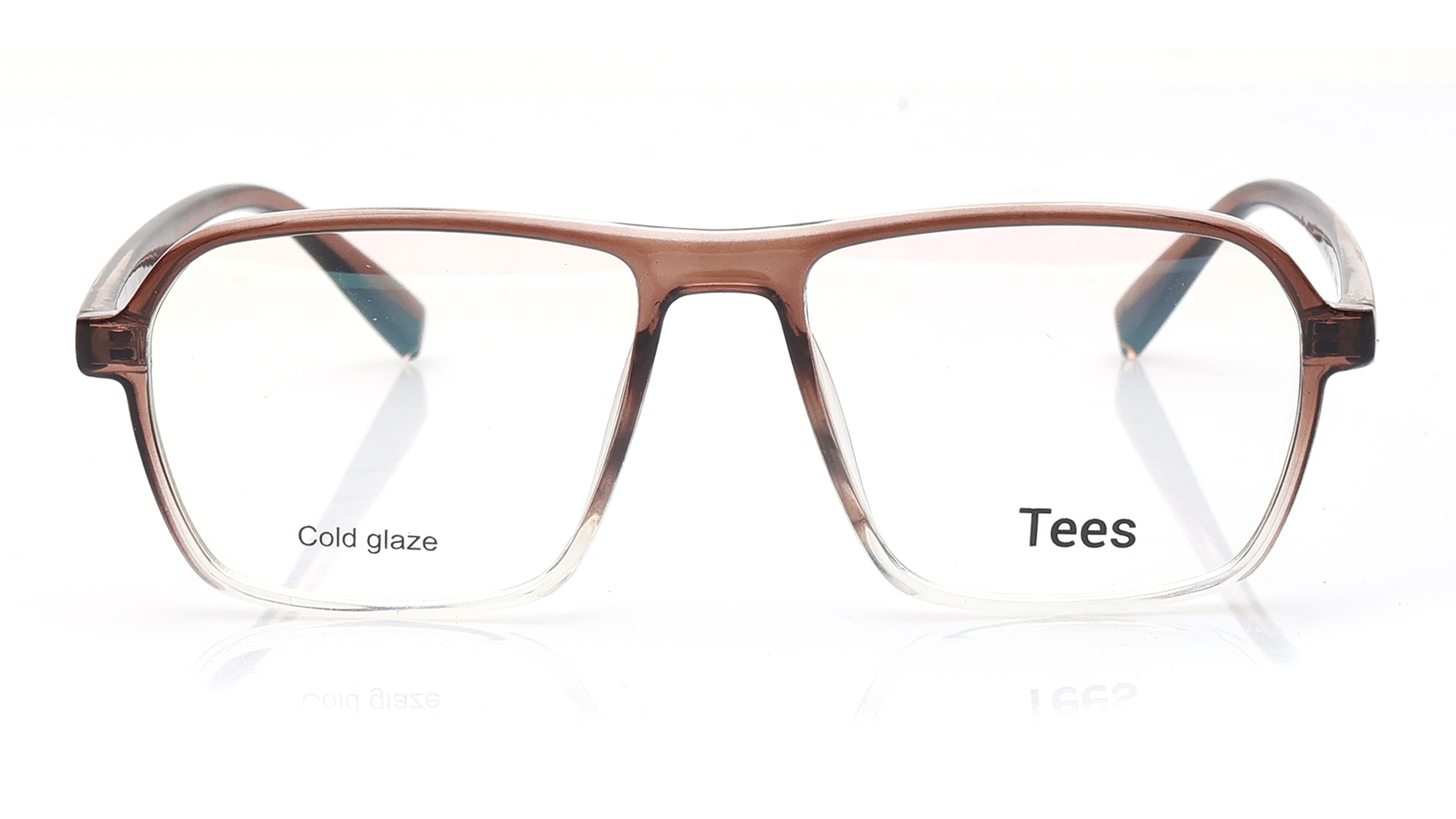 Image 1 of Brown Navigator Eyeglasses for Men and Women from Tees By Fastrack Available at Titan Eye+