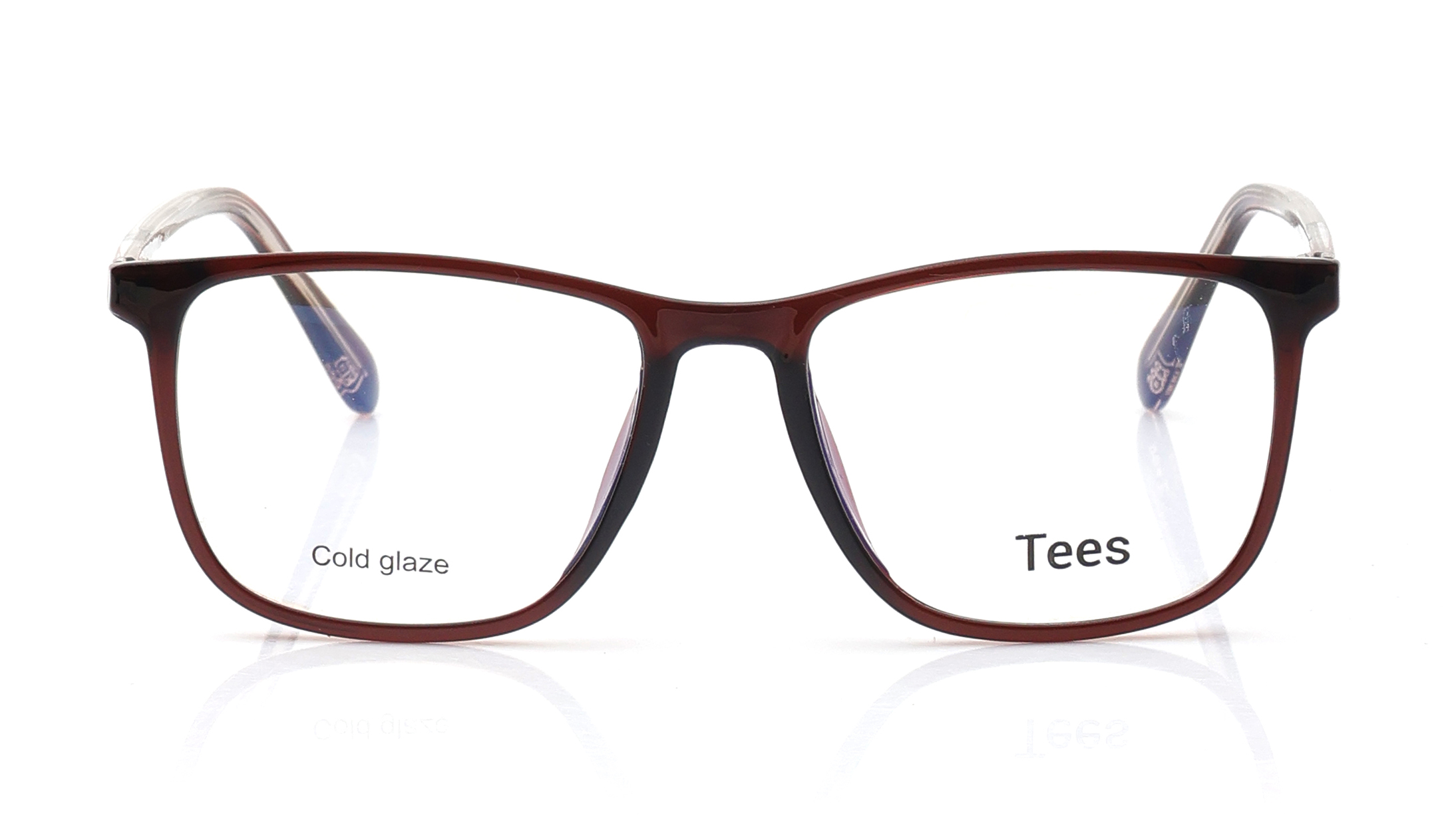 Image 1 of Maroon Wayfarer Computer Glasses for Men and Women from Tees By Fastrack Available at Titan Eye+