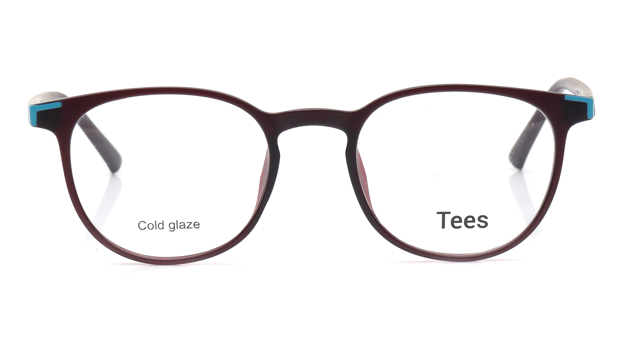 Image 1 of Maroon Round Eyeglasses for Men and Women from Tees By Fastrack Available at Titan Eye+