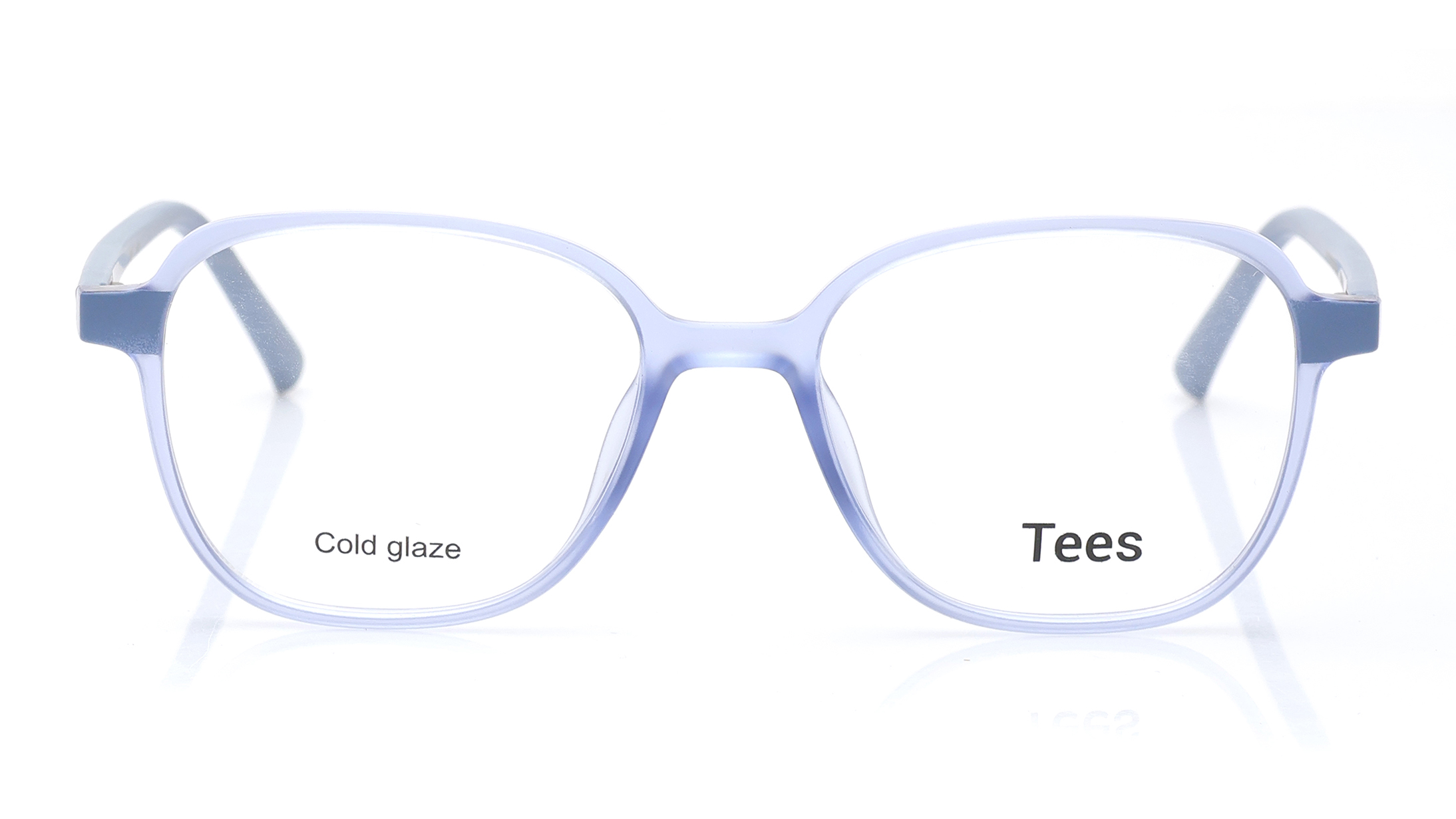 Image 1 of Blue Geometric Computer Glasses for Men and Women from Tees By Fastrack Available at Titan Eye+