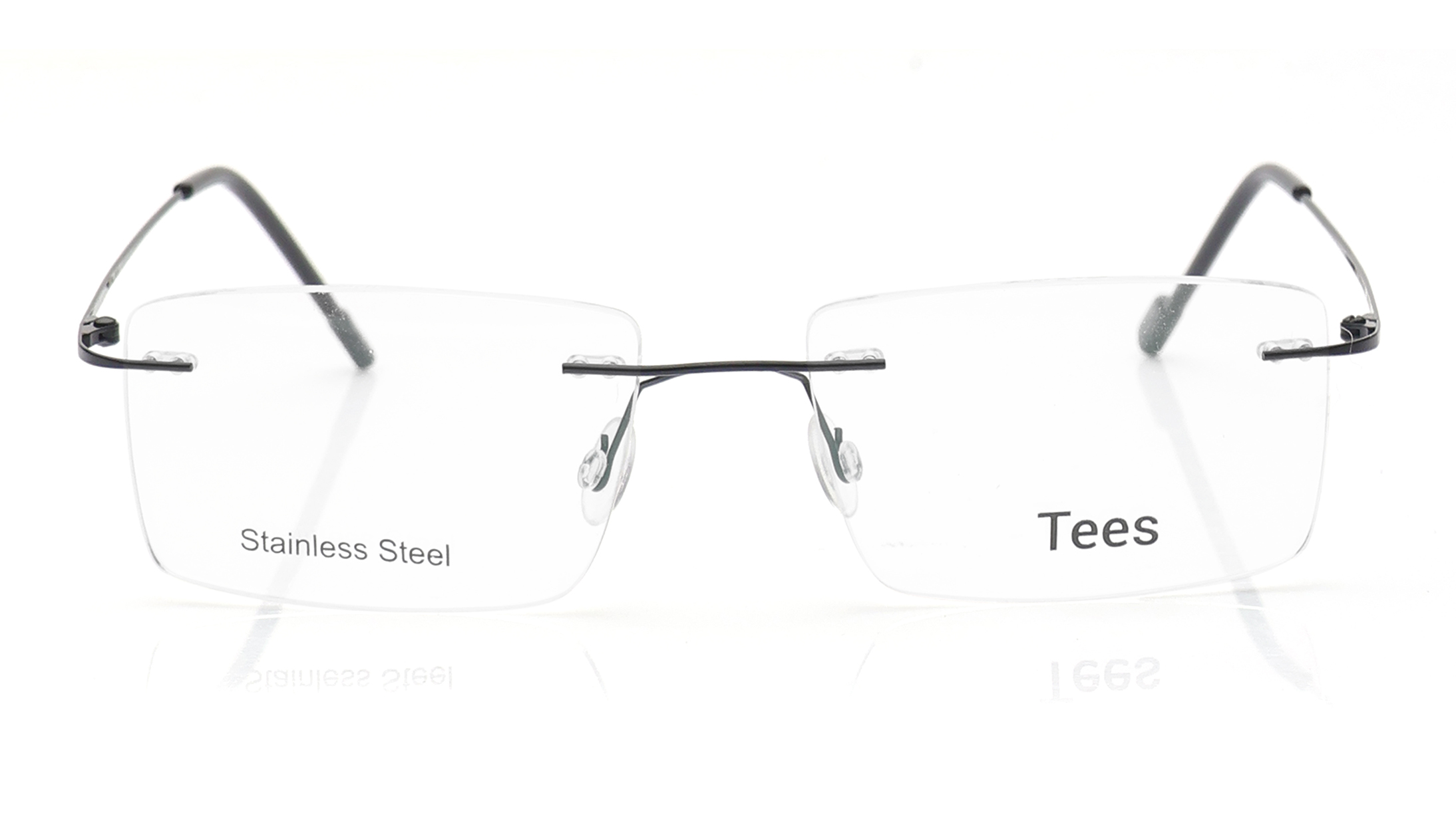 Image 1 of Black Rectangle Eyeglasses for Men and Women from Tees By Fastrack Available at Titan Eye+