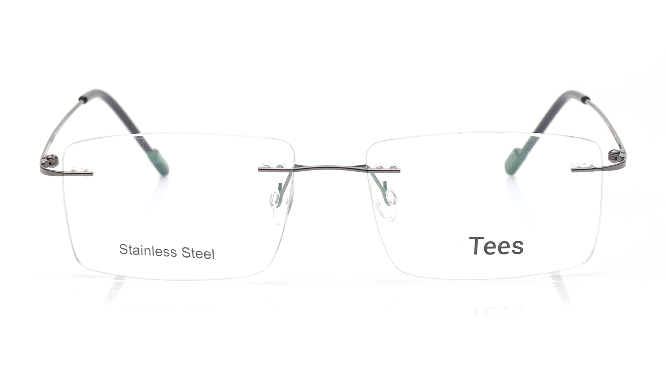 Image 1 of Grey Rectangle Eyeglasses for Men and Women from Tees By Fastrack Available at Titan Eye+
