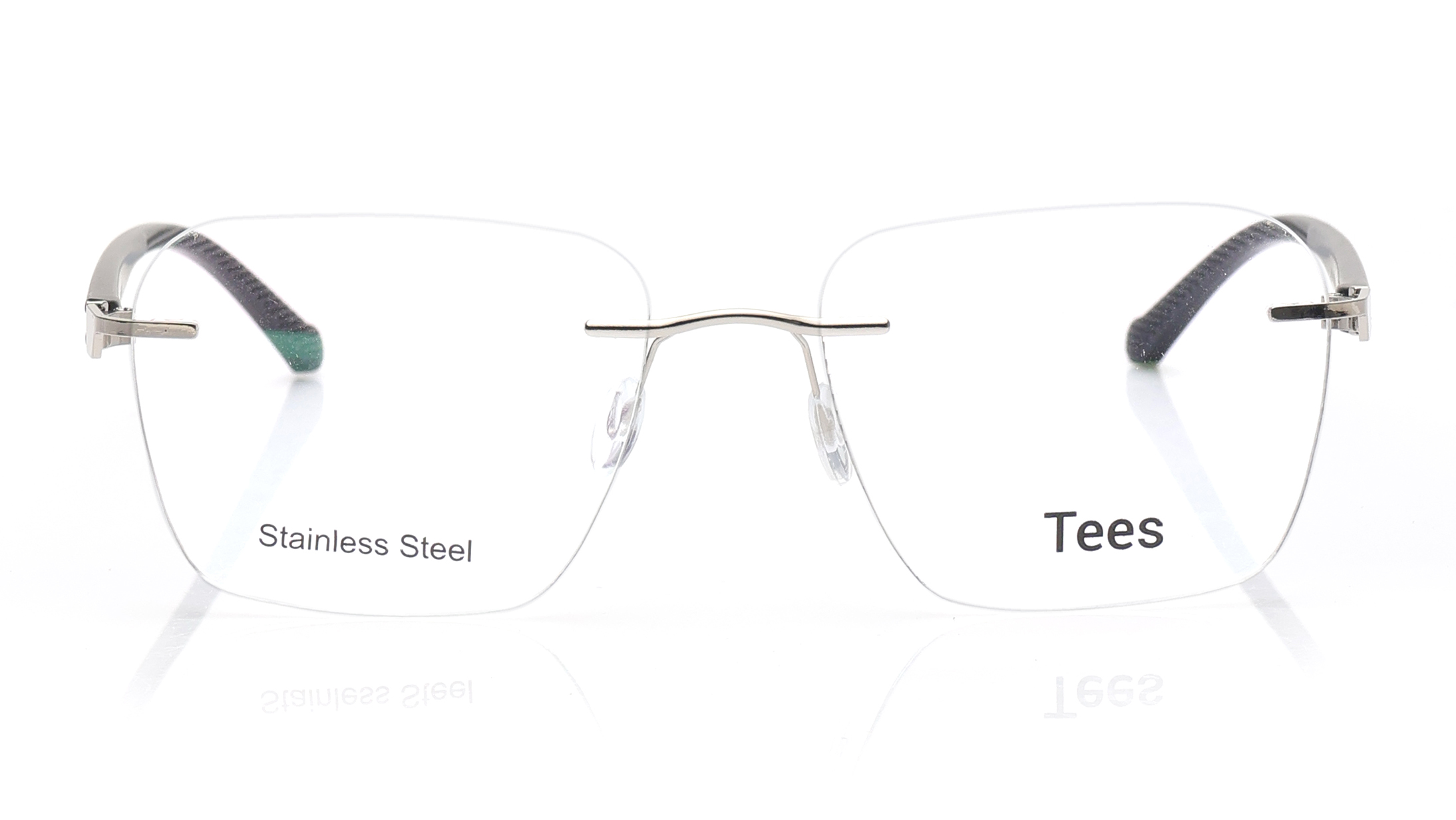Image 1 of Silver Wayfarer Eyeglasses for Men and Women from Tees By Fastrack Available at Titan Eye+