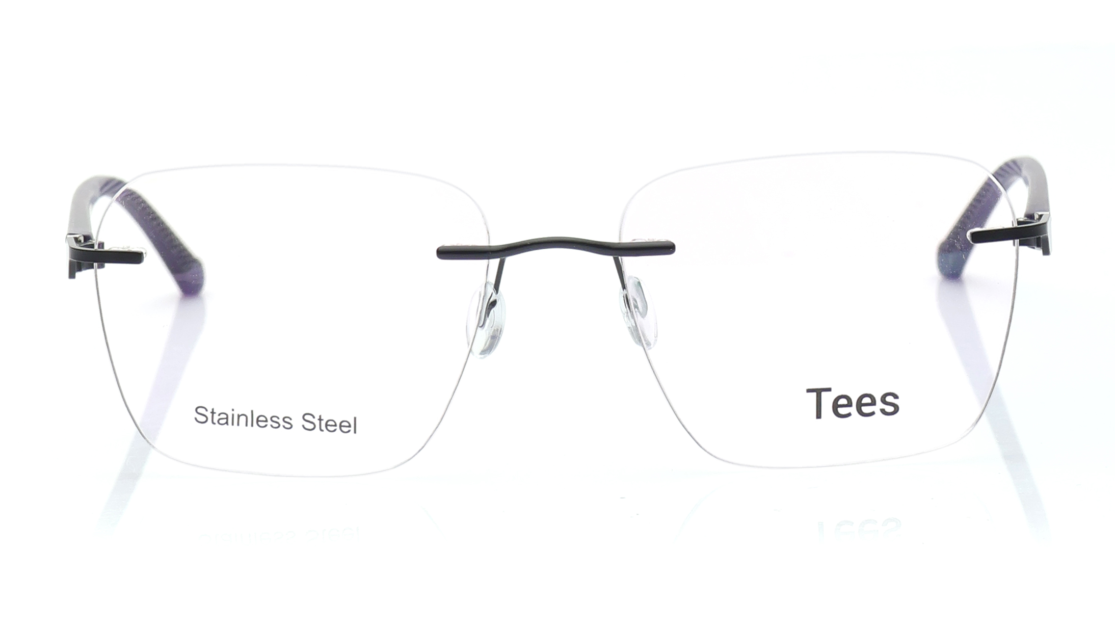 Image 1 of Black Wayfarer Eyeglasses for Men and Women from Tees By Fastrack Available at Titan Eye+