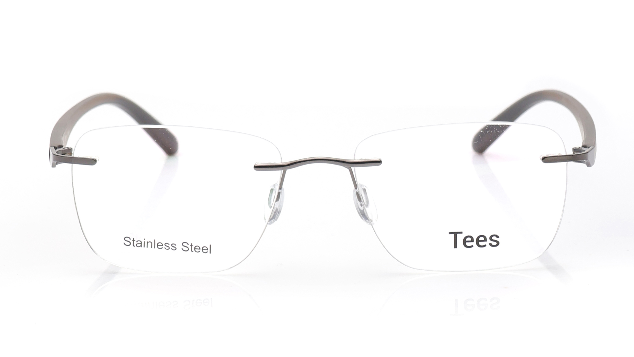 Image 1 of Grey Rectangle Eyeglasses for Men and Women from Tees By Fastrack Available at Titan Eye+