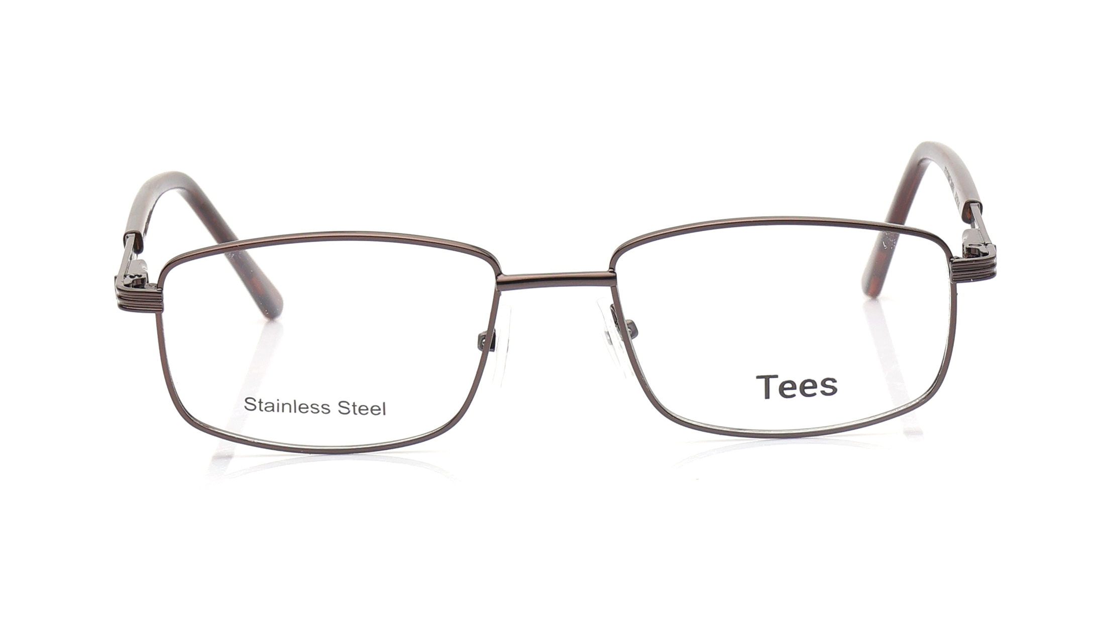 Image 1 of Brown Rectangle Eyeglasses for Men and Women from Tees By Fastrack Available at Titan Eye+
