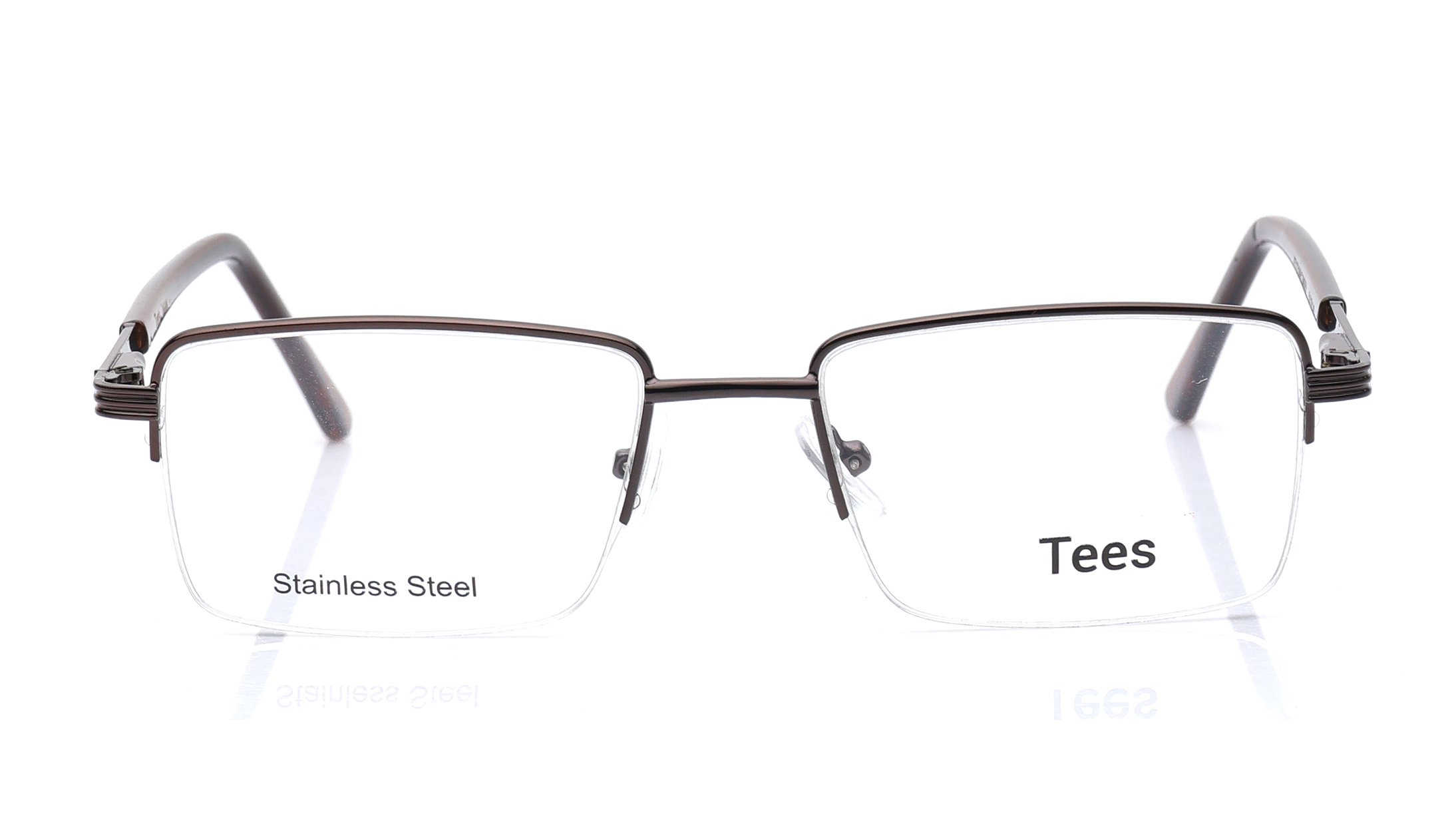 Image 1 of Brown Wayfarer Eyeglasses for Men and Women from Tees By Fastrack Available at Titan Eye+