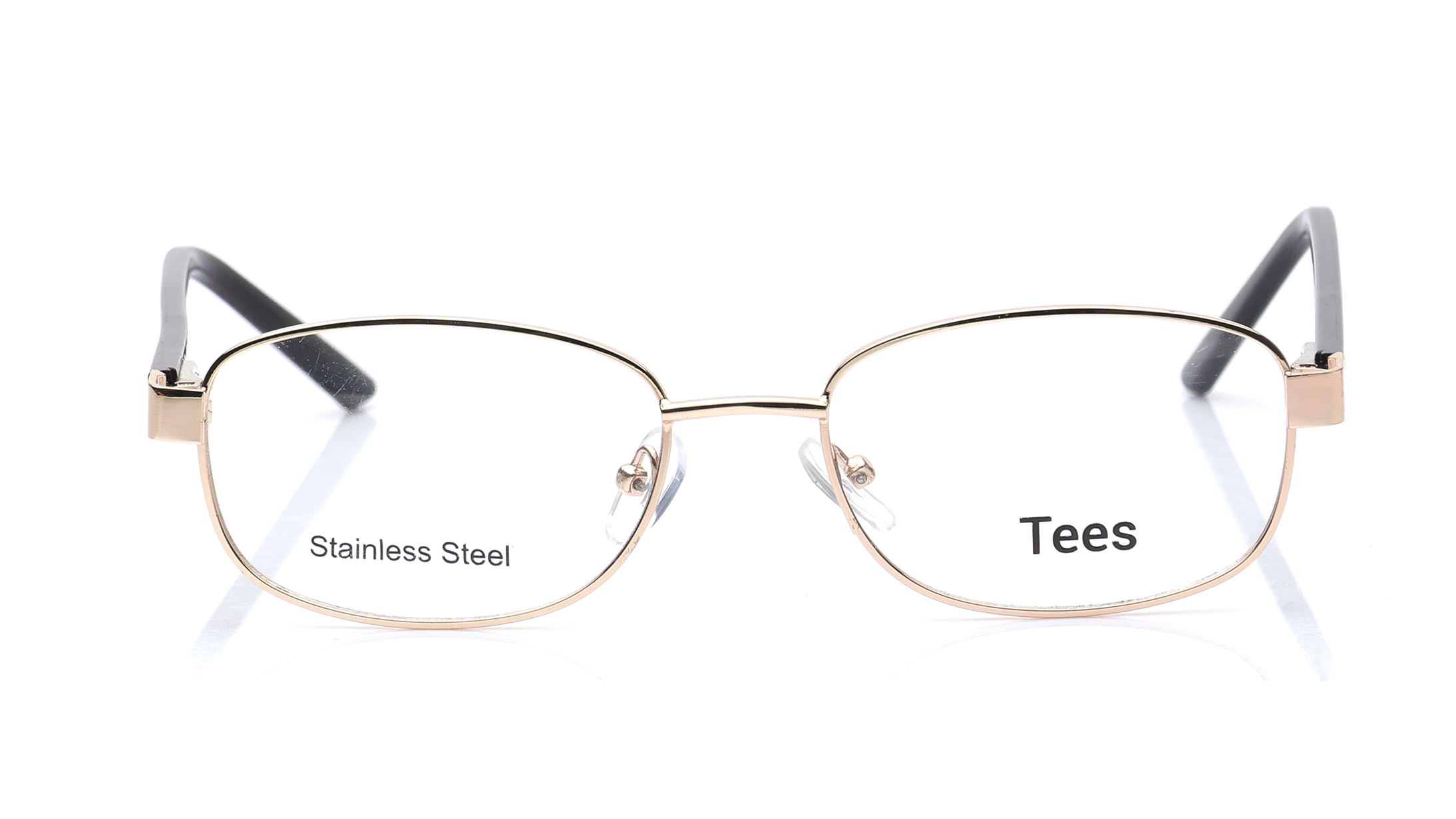 Image 1 of Gold Rectangle Eyeglasses for Men and Women from Tees By Fastrack Available at Titan Eye+