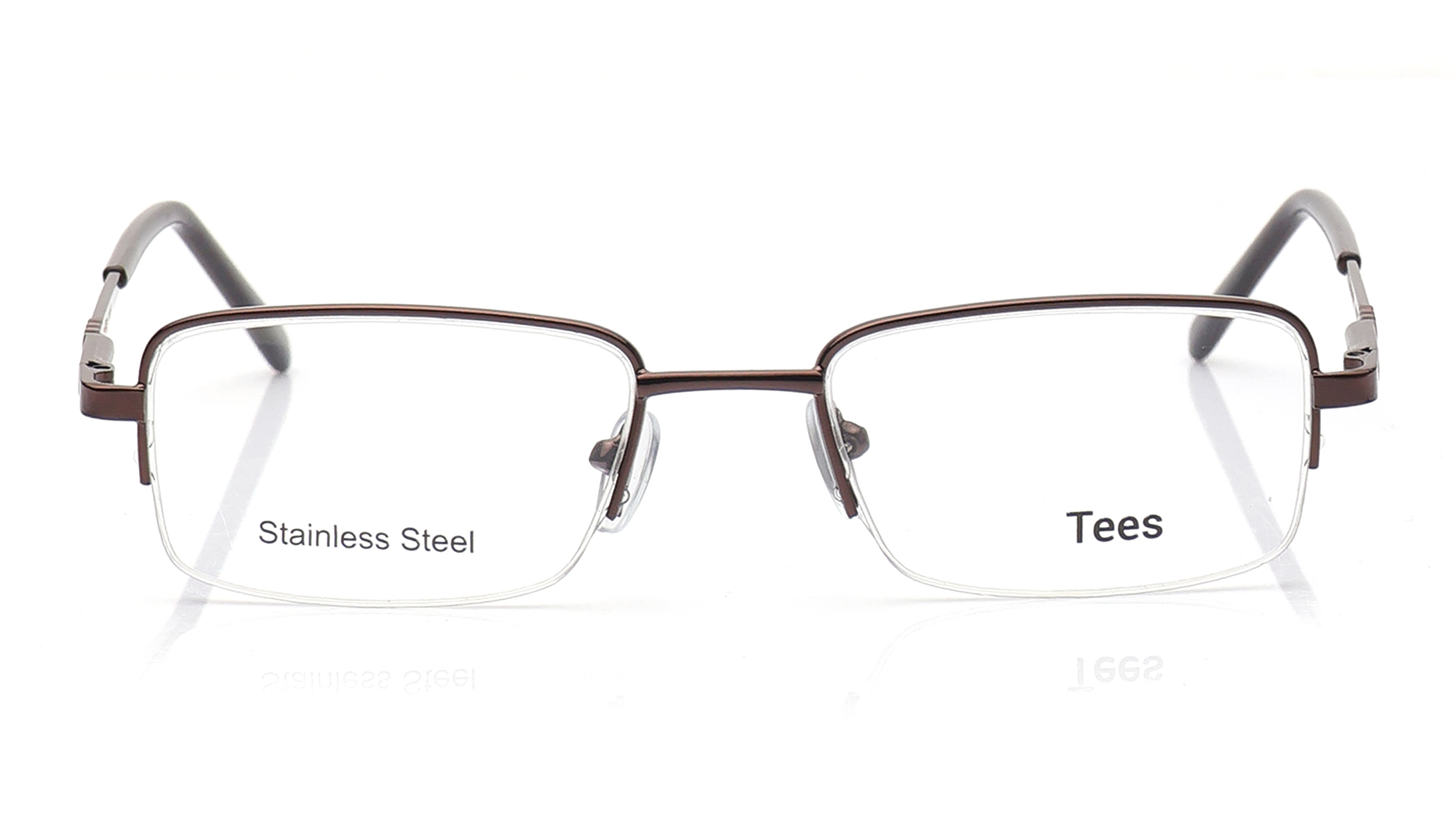 Image 1 of Brown Rectangle Eyeglasses for Men and Women from Tees By Fastrack Available at Titan Eye+