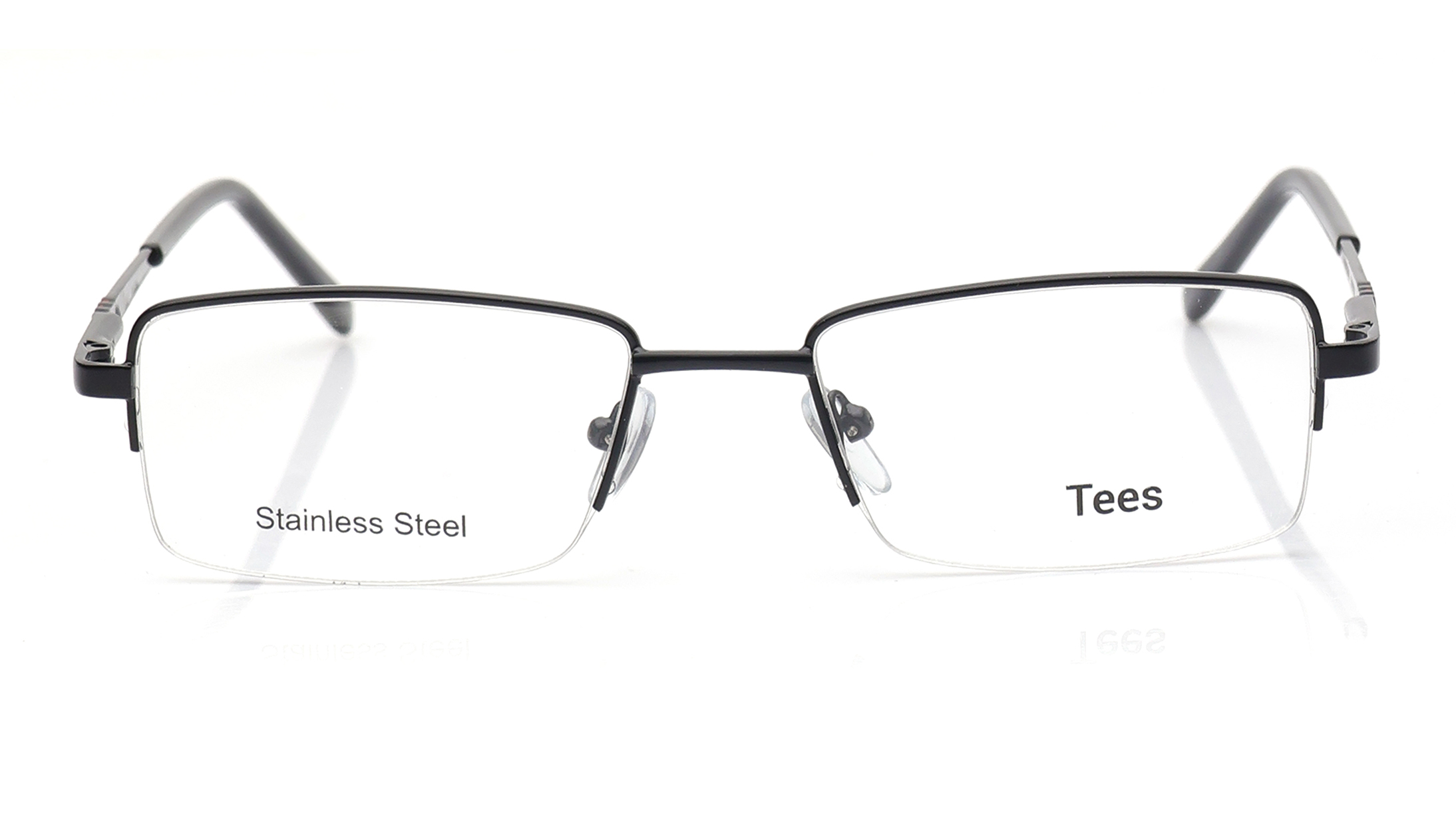 Image 1 of Black Rectangle Eyeglasses for Men and Women from Tees By Fastrack Available at Titan Eye+