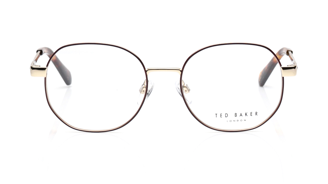 Image 1 of Gold Round Rimmed Eyeglasses for Women from Ted Baker Available at Titan Eye+
