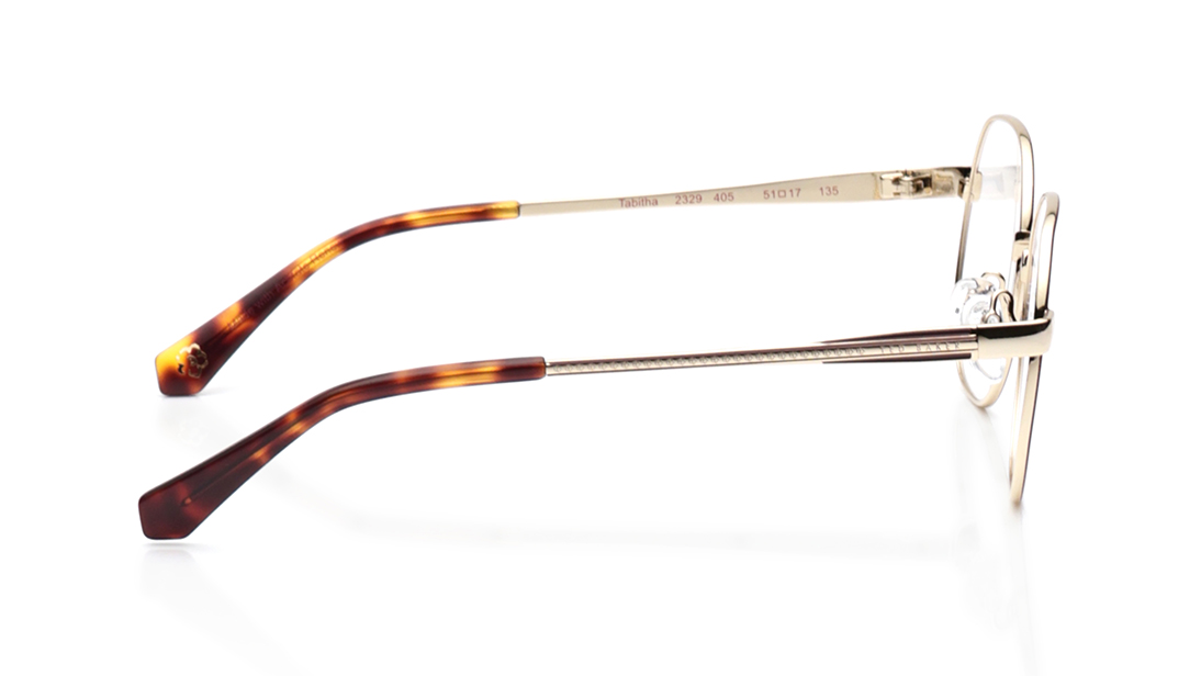 Image 3 of Gold Round Rimmed Eyeglasses for Women from Ted Baker Available at Titan Eye+