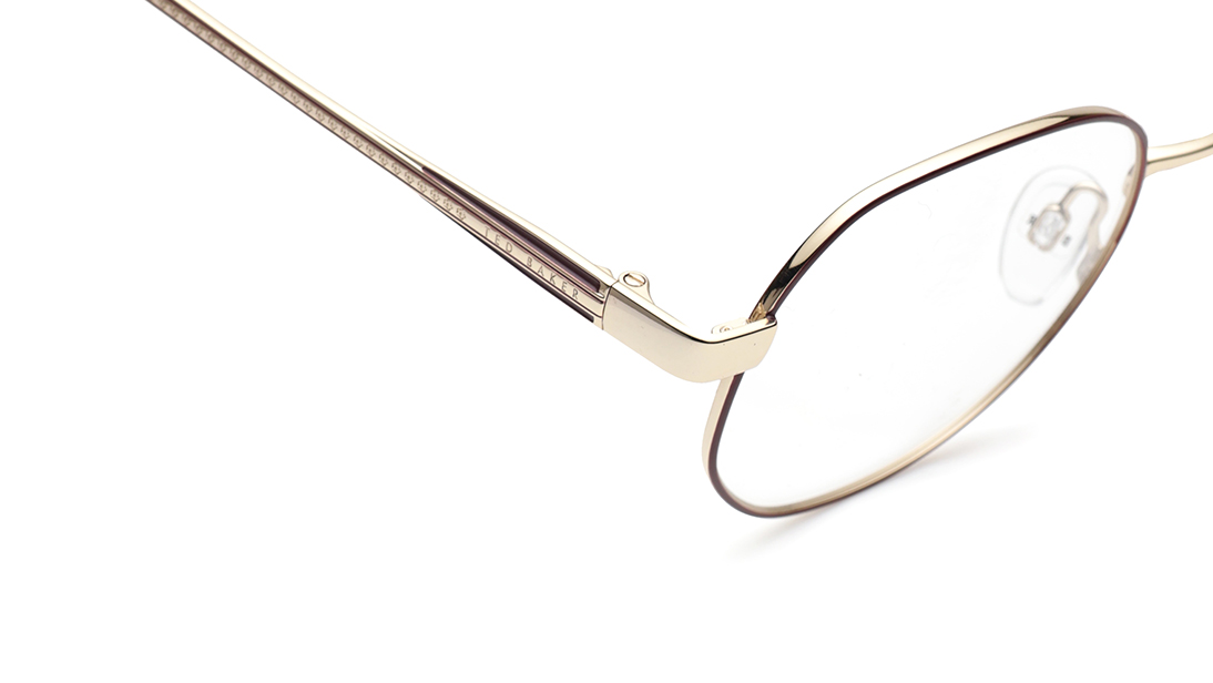 Image 5 of Gold Round Rimmed Eyeglasses for Women from Ted Baker Available at Titan Eye+