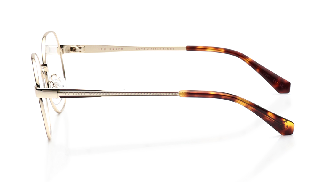 Image 7 of Gold Round Rimmed Eyeglasses for Women from Ted Baker Available at Titan Eye+