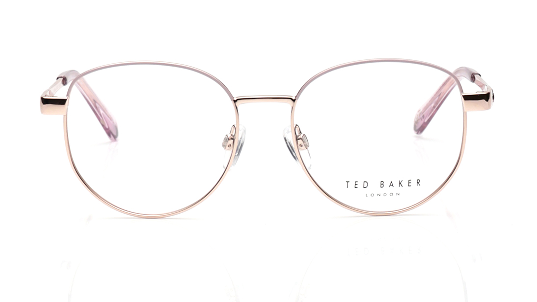 Image 1 of Rose Gold Round Eyeglasses for Women from Ted Baker Available at Titan Eye+