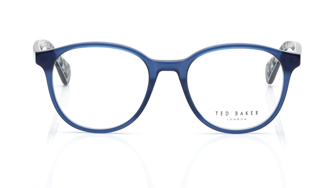 Image 1 of Round Blue Rimmed Eyeglasses for Men from Ted Baker Available at Titan Eye+