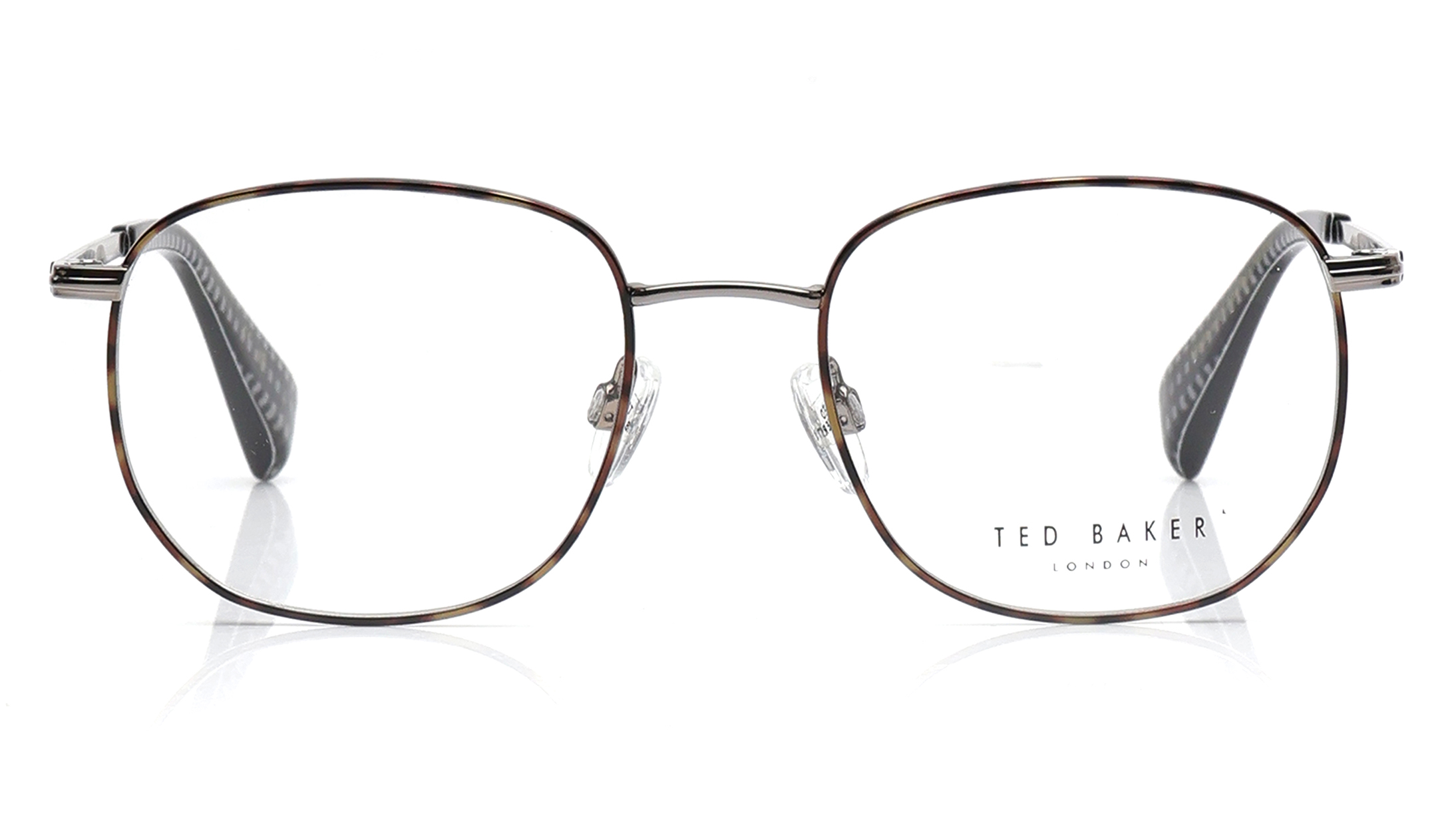 Image 1 of Brown Square Eyeglasses for Men from Ted Baker Available at Titan Eye+