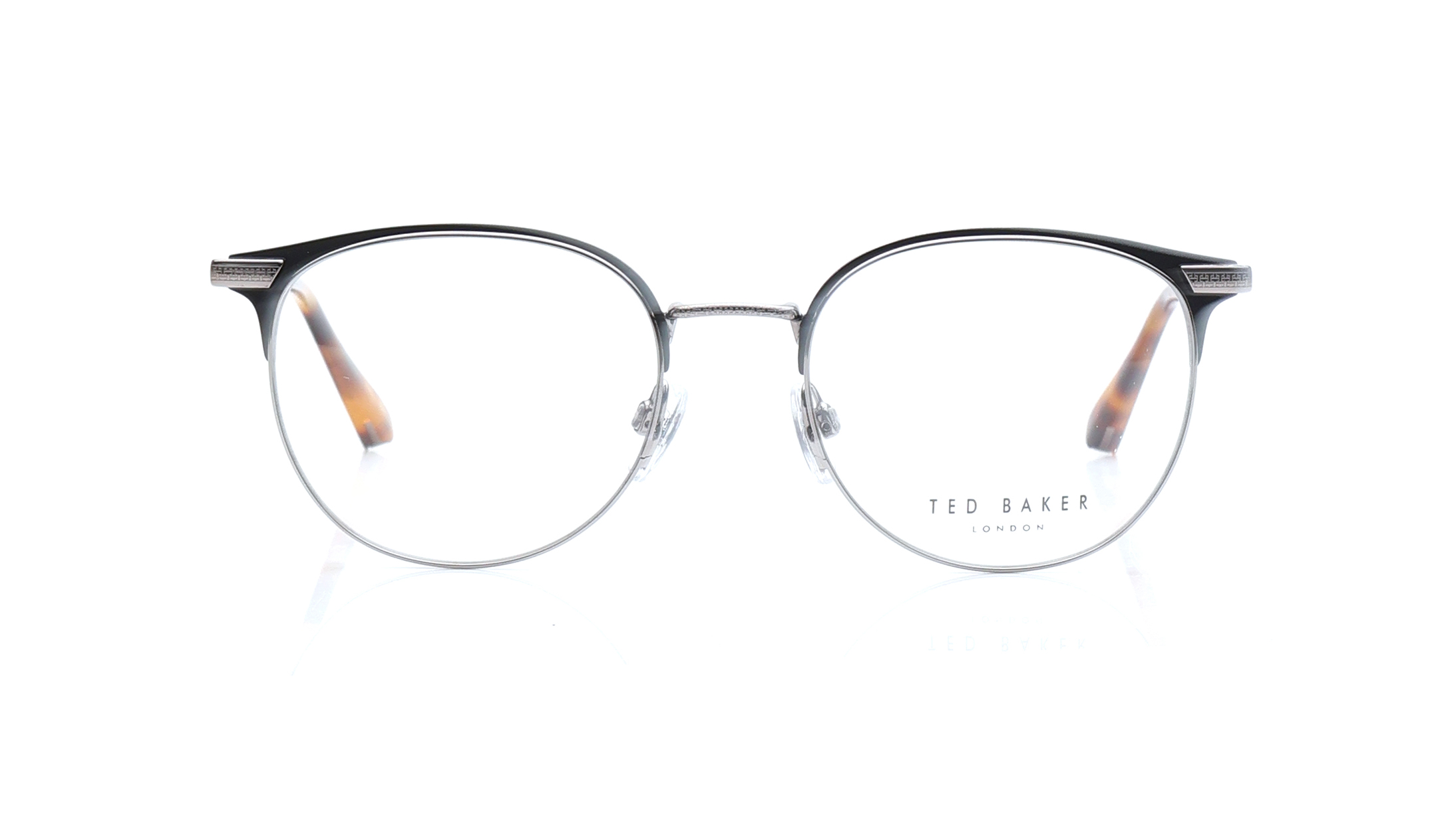 Image 1 of Green Round Eyeglasses for Men from Ted Baker Available at Titan Eye+