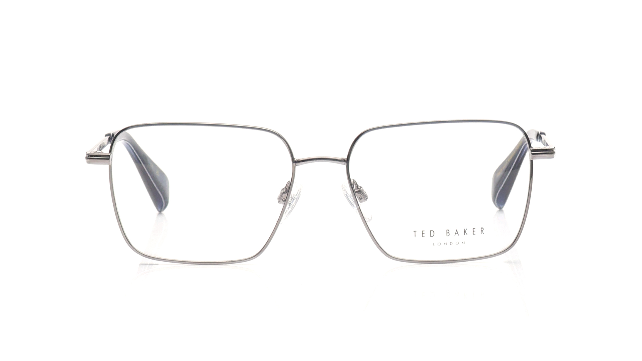Image 1 of Black Rectangle Eyeglasses for Men from Ted Baker Available at Titan Eye+