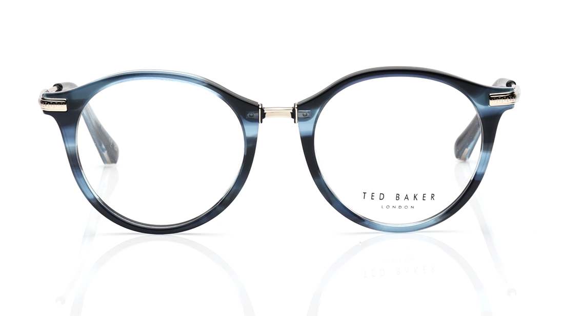 Image 1 of Blue Round Eyeglasses for Men from Ted Baker Available at Titan Eye+