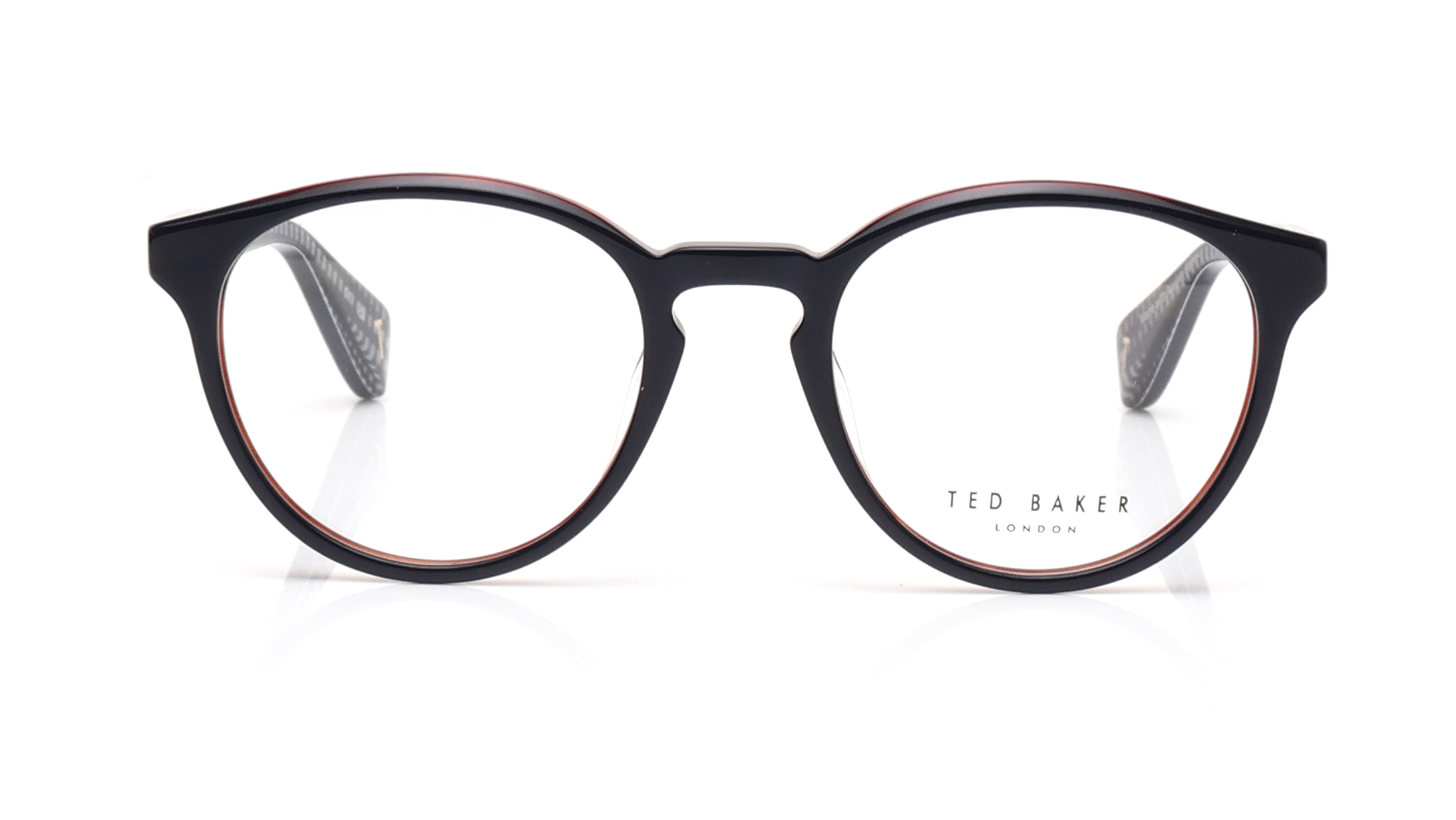 Image 1 of Black Round Eyeglasses for Men from Ted Baker Available at Titan Eye+
