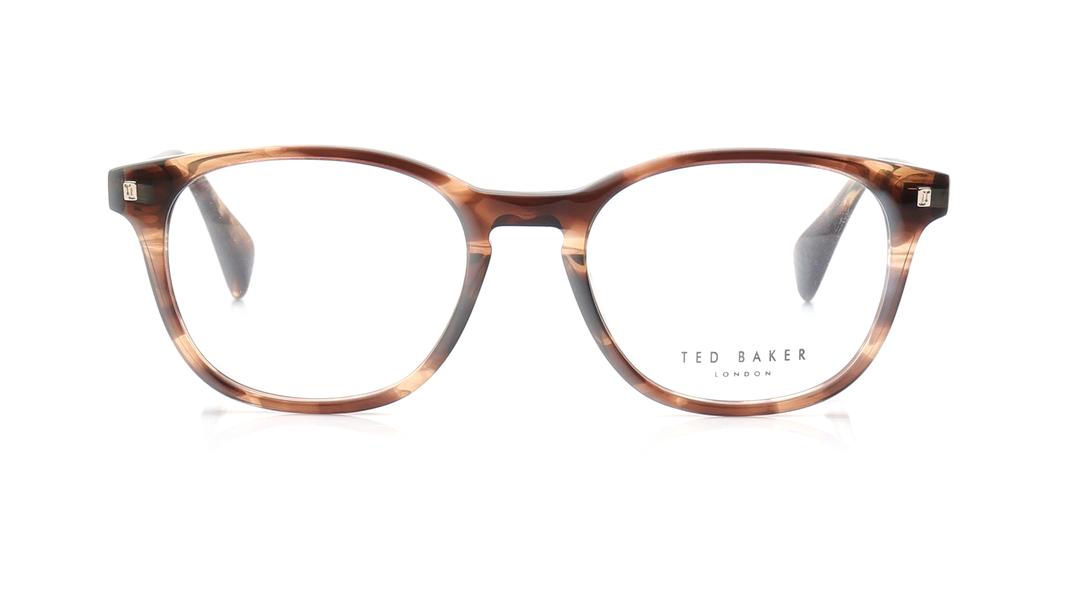 Image 1 of Brown Square Eyeglasses for Men from Ted Baker Available at Titan Eye+