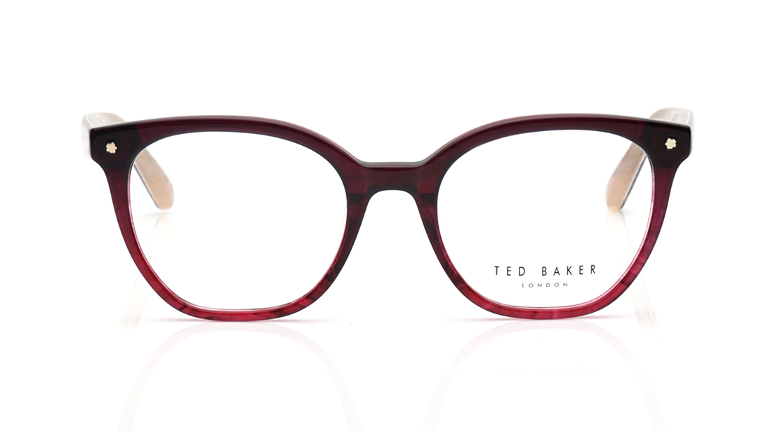 Image 1 of Maroon CatEye Eyeglasses for Women from Ted Baker Available at Titan Eye+