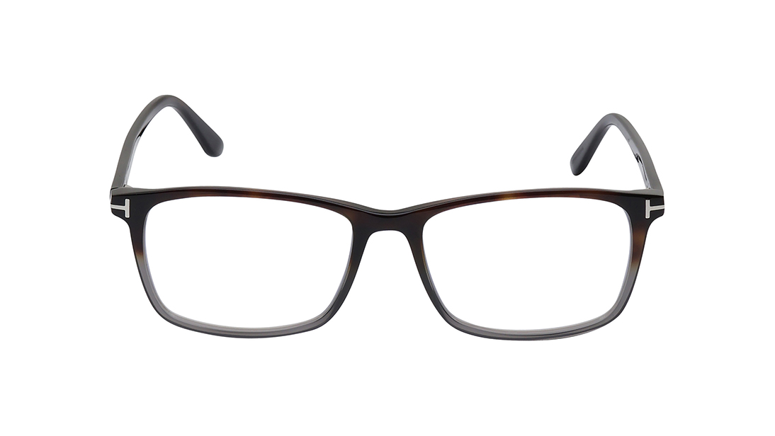 Image 1 of Brown Geometric Eyeglasses for Men from Tomford Available at Titan Eye+