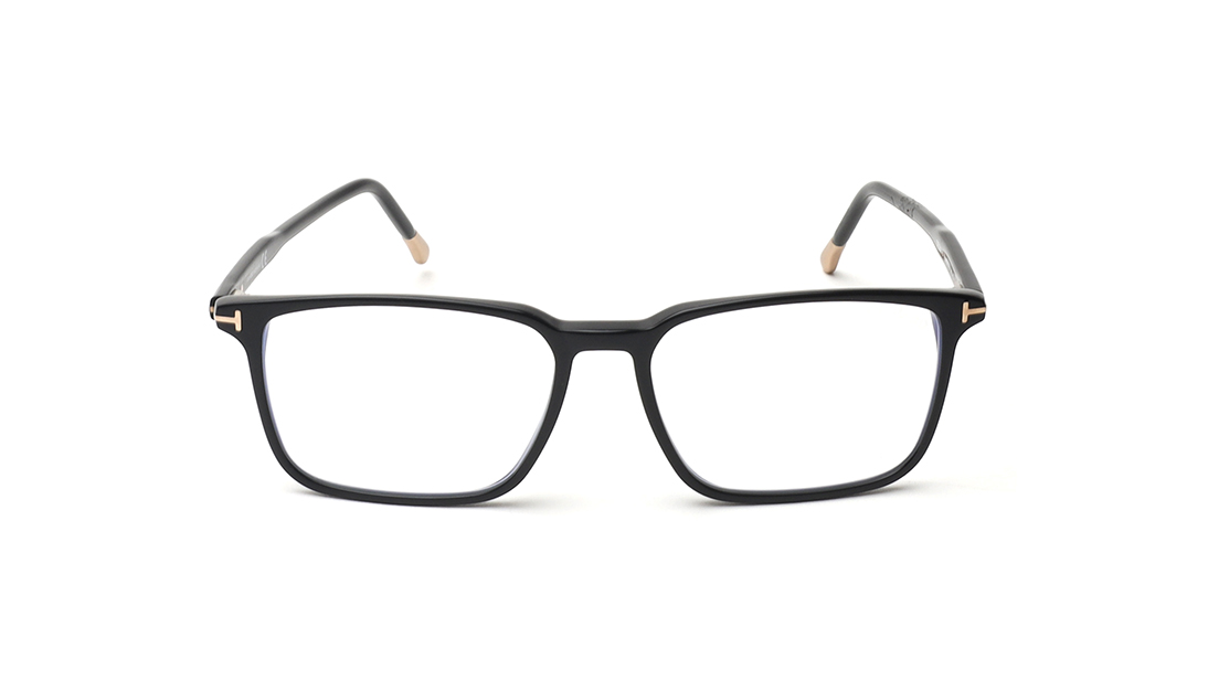 Image 1 of Black Rectangle Eyeglasses for Men from Tomford Available at Titan Eye+