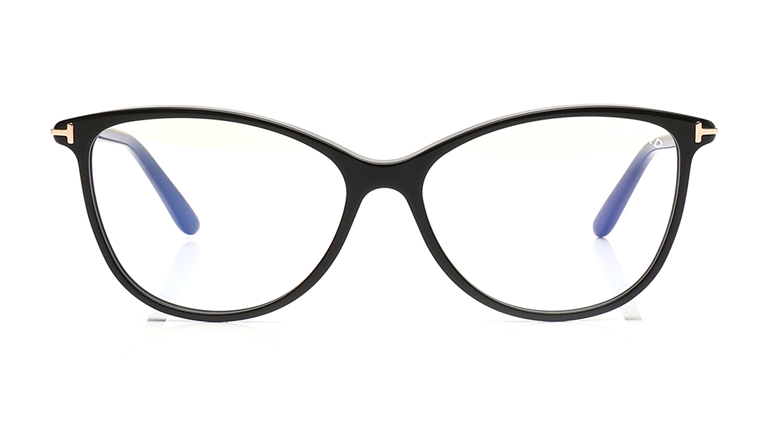 Image 1 of Black CatEye Eyeglasses for Women from Tom Ford Available at Titan Eye+