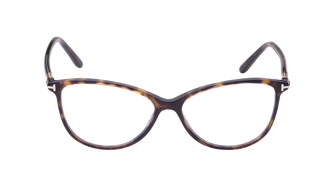 Image 1 of Brown Square Eyeglasses for Women from Tom Ford Available at Titan Eye+