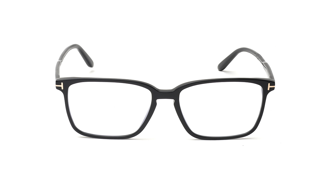 Image 1 of Black Rectangle Rimmed Eyeglasses for Men from Tom Ford Available at Titan Eye+