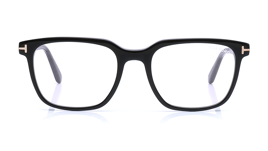 Image 1 of Black Square Eyeglasses for Men from Tom Ford Available at Titan Eye+