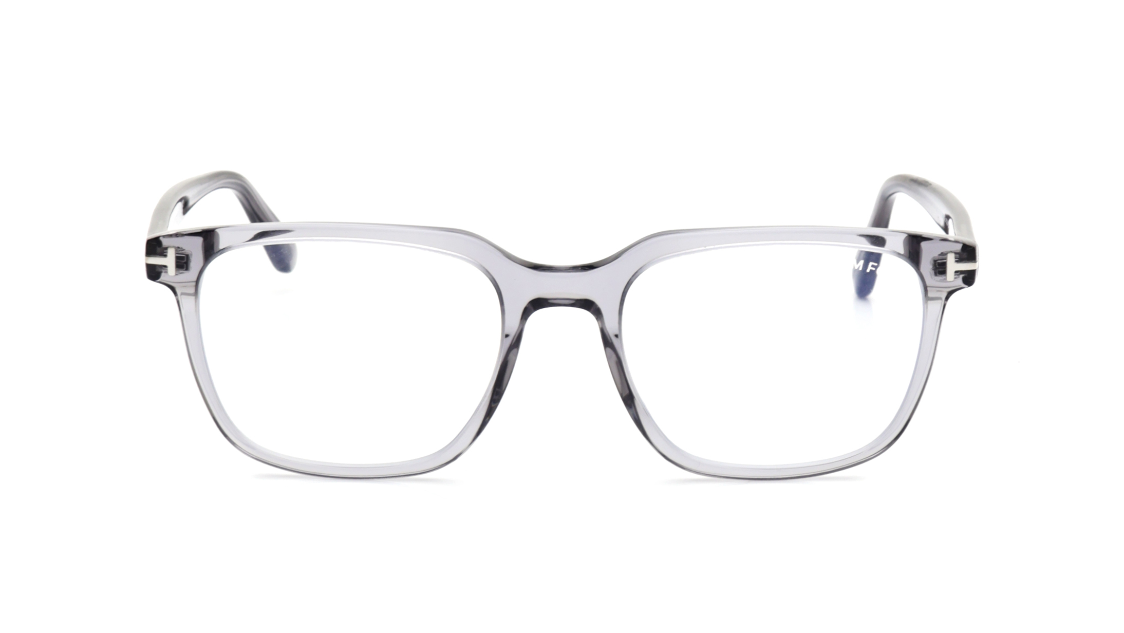 Image 1 of Grey Square Eyeglasses for Men from Tom Ford Available at Titan Eye+