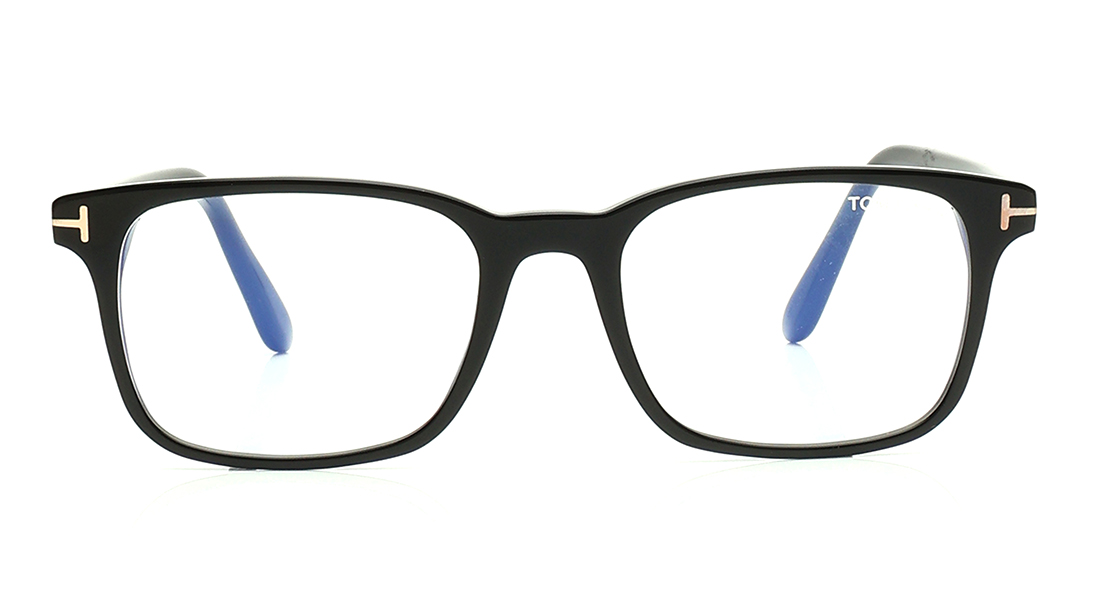Image 1 of Black Square Eyeglasses for Men from Tom Ford Available at Titan Eye+