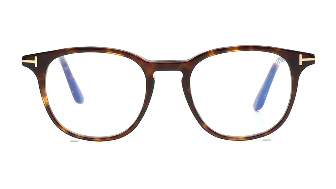 Image 1 of Brown Oval Eyeglasses for Men from Tom Ford Available at Titan Eye+