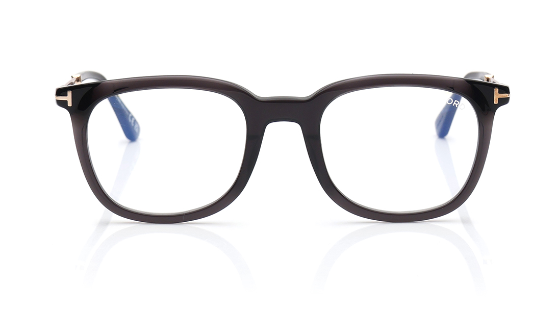 Image 1 of Black Square Rimmed Eyeglasses for Men from Tom Ford Available at Titan Eye+