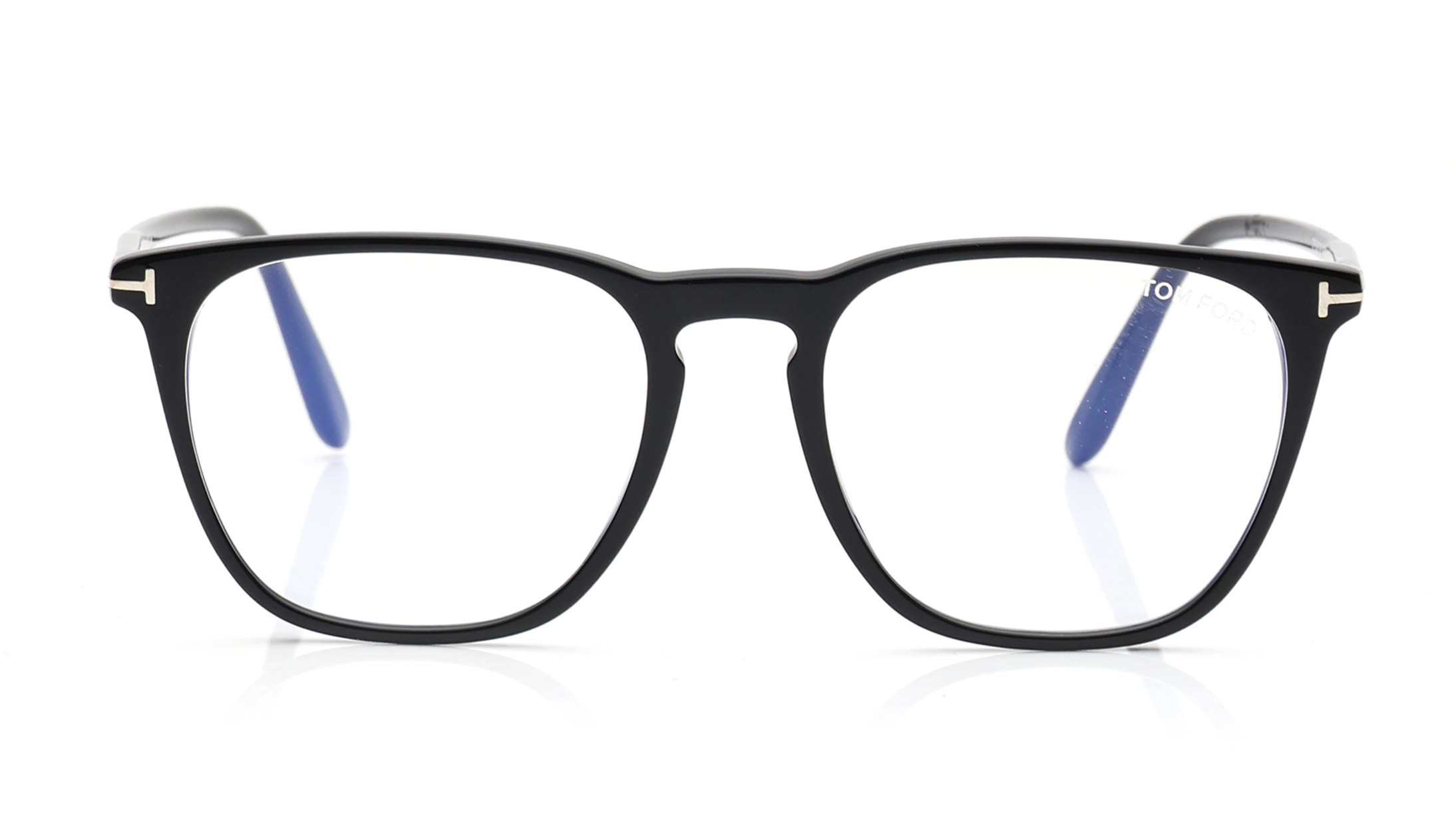 Image 1 of Black Square Rimmed Eyeglasses for Men from Tom Ford Available at Titan Eye+